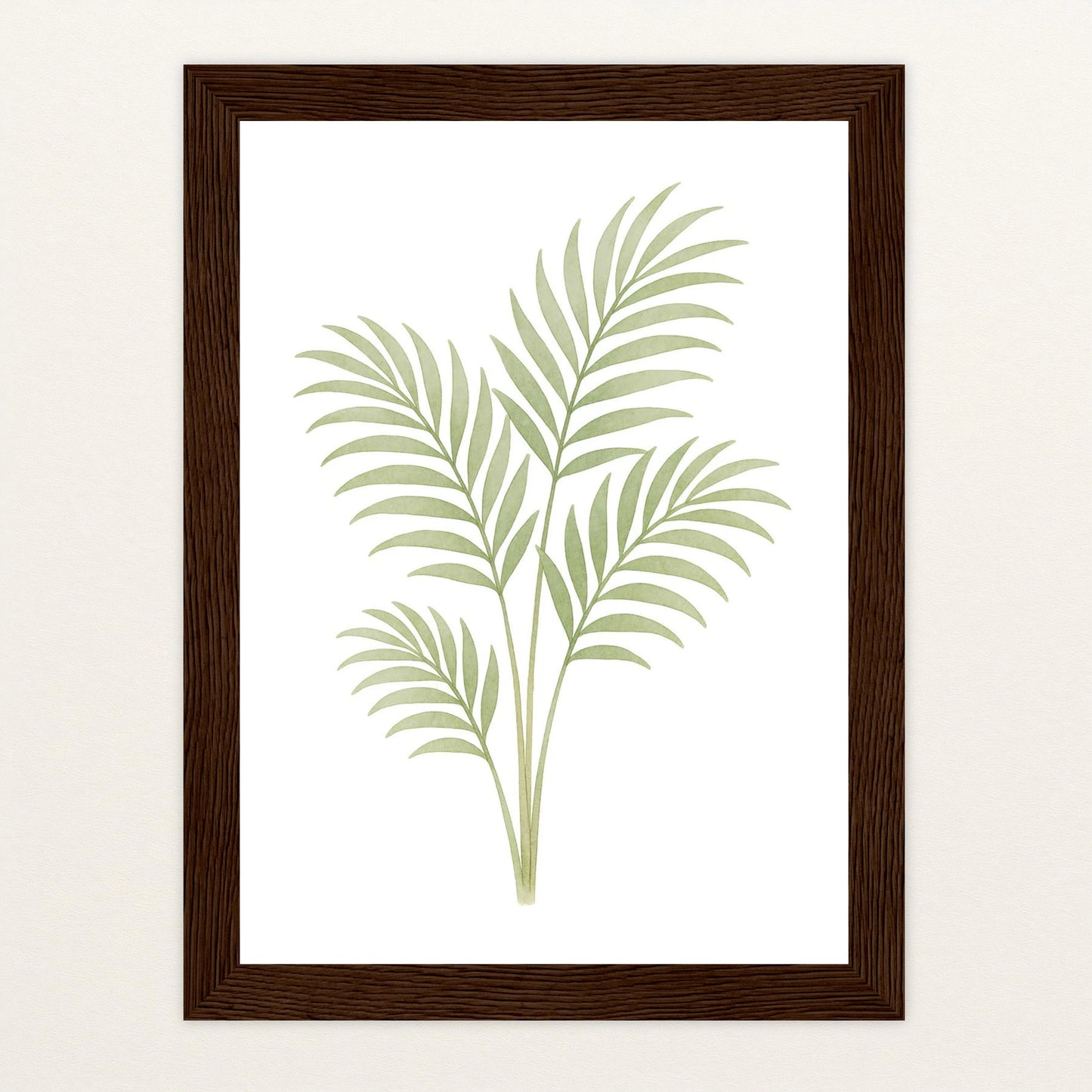 Howea-Blatt Poster mit Holzrahmen von tinylearner
