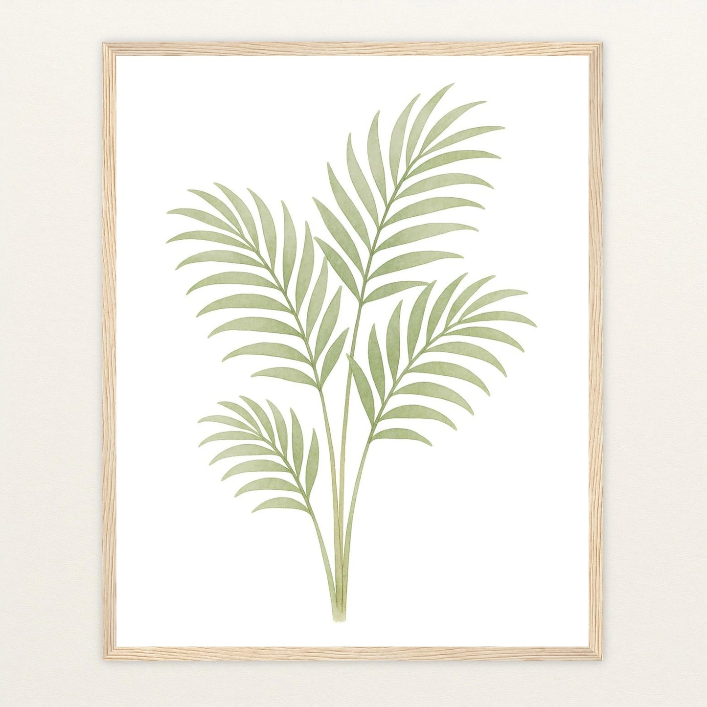 Howea-Blatt Poster mit Holzrahmen von tinylearner
