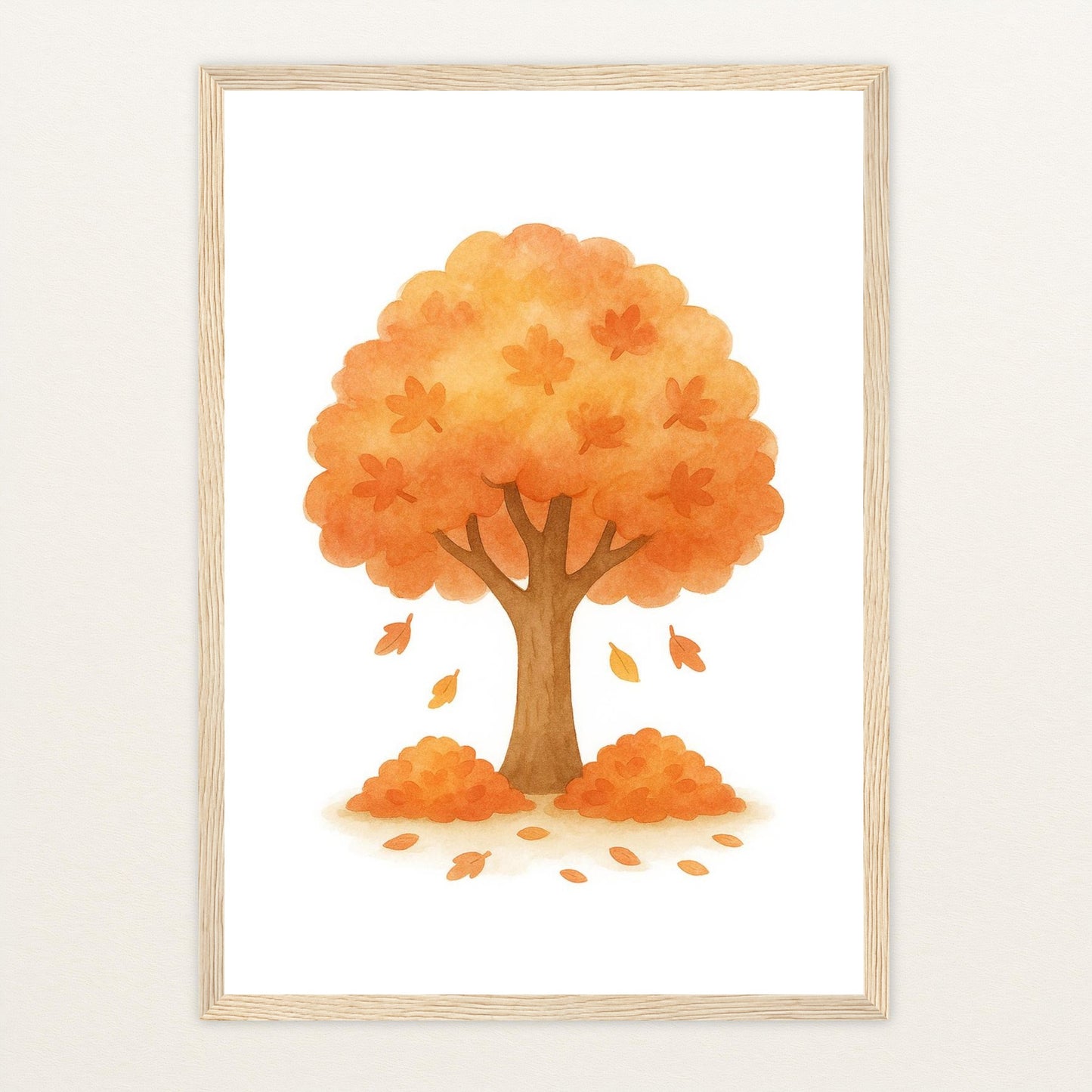 Ahornbaum Poster mit Holzrahmen von tinylearner