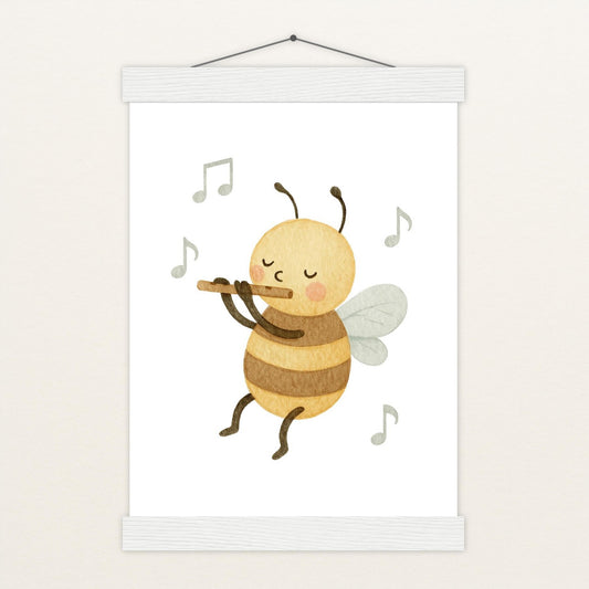 Bibi die Biene - Motiv: "Flöte" Poster mit Leisten von tinylearner