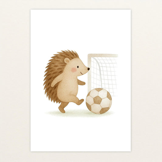 Iggi der Igel - Motiv: "Fußball" Poster von tinylearner