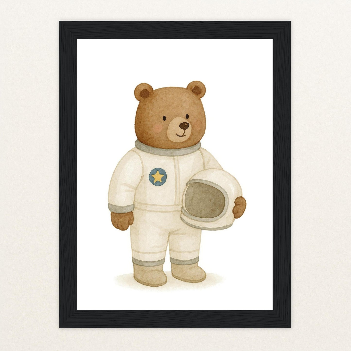 Balu der Bär - Motiv: "Astronaut" Poster mit Holzrahmen von tinylearner
