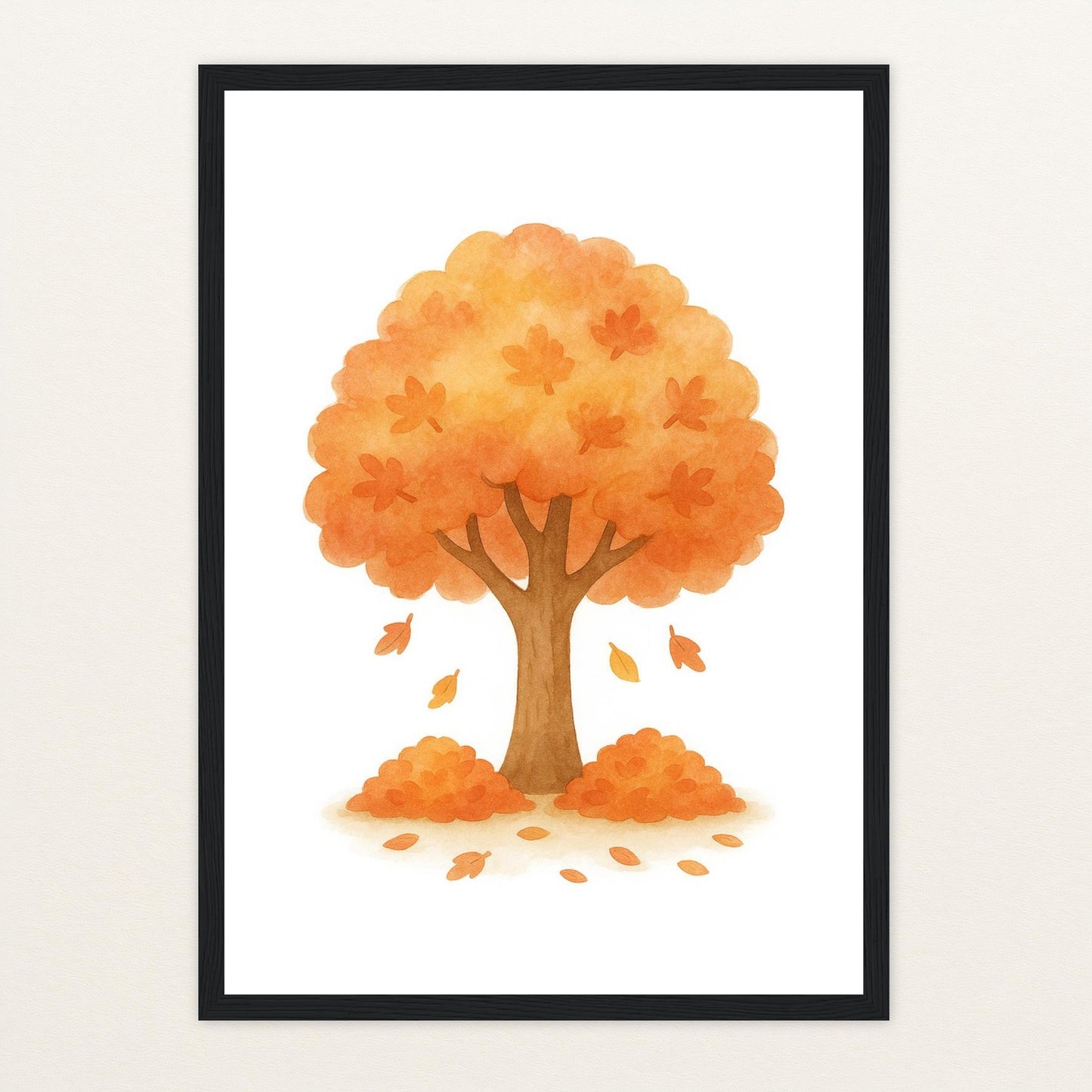 Ahornbaum Poster mit Holzrahmen von tinylearner