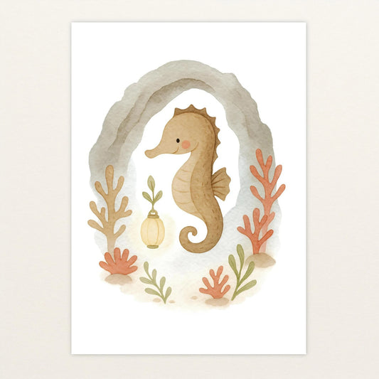 Suri das Seepferdchen - Motiv: "Höhle" Poster von tinylearner