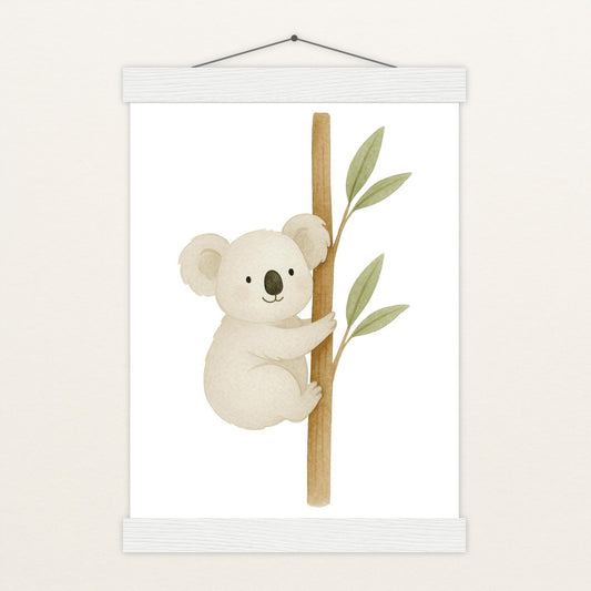 Kori der Koala Poster mit Leisten von tinylearner