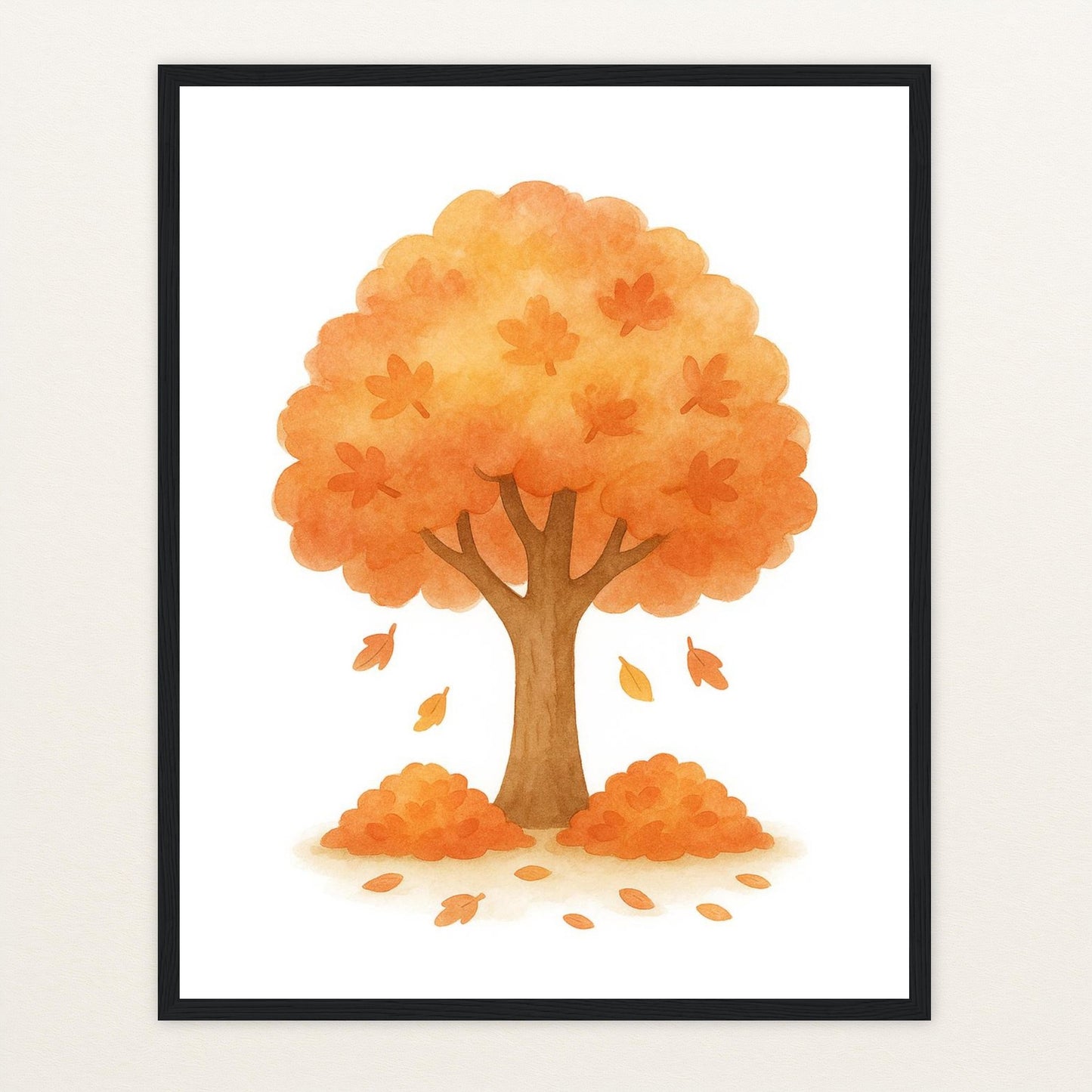 Ahornbaum Poster mit Holzrahmen von tinylearner