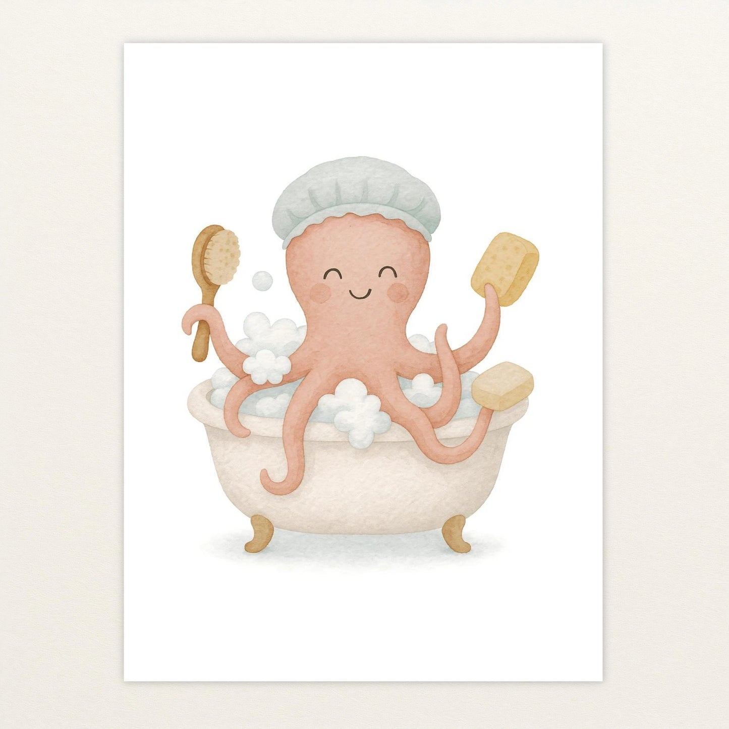 Tilli der Tintenfisch - Motiv: "Baden" Poster von tinylearner