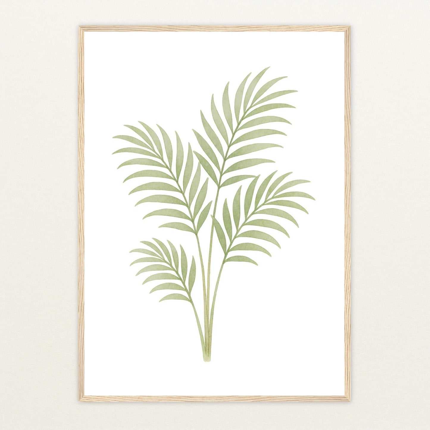 Howea-Blatt Poster mit Holzrahmen von tinylearner