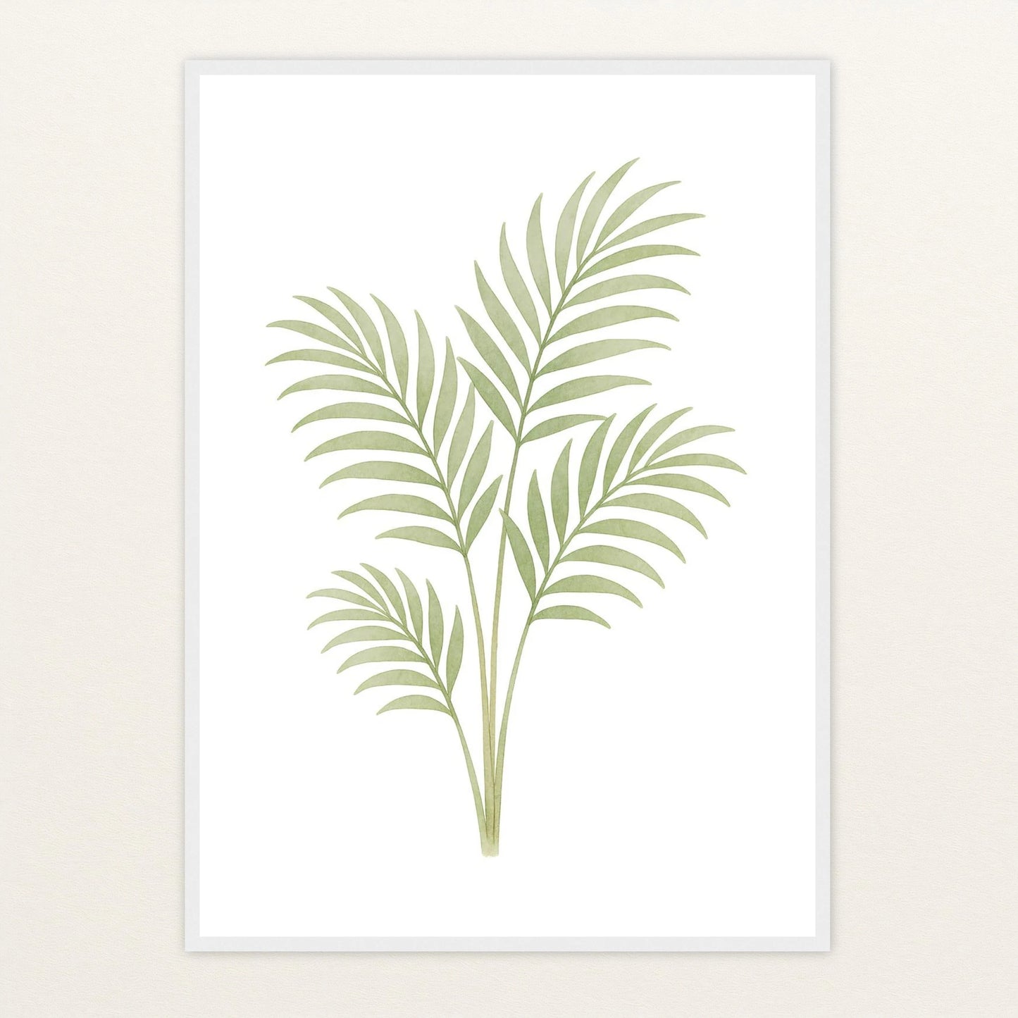 Howea-Blatt Poster mit Holzrahmen von tinylearner