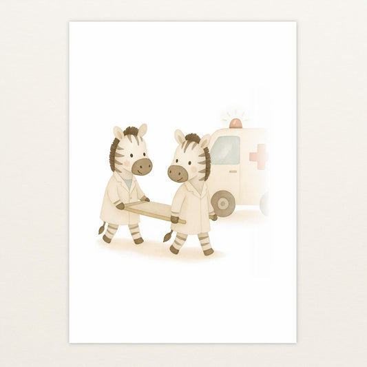 Zinni das Zebra - Motiv: "Krankenwagen" Poster von tinylearner