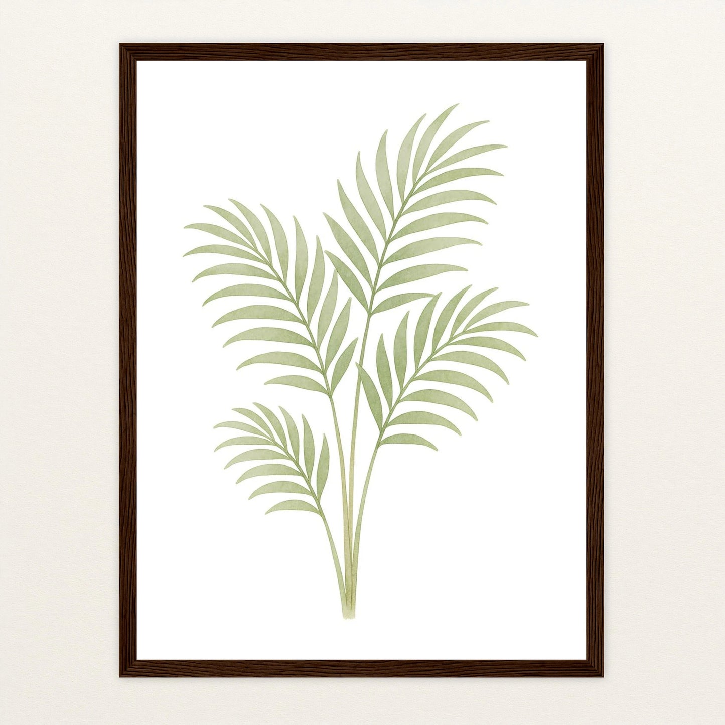 Howea-Blatt Poster mit Holzrahmen von tinylearner