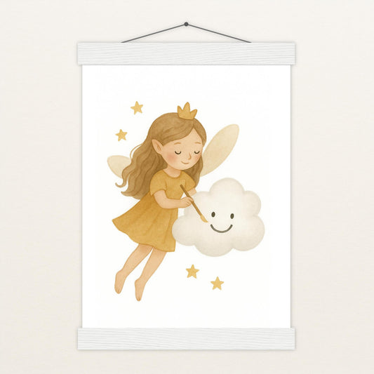 Fina die Fee - Motiv: "Wolke" Poster mit Leisten von tinylearner