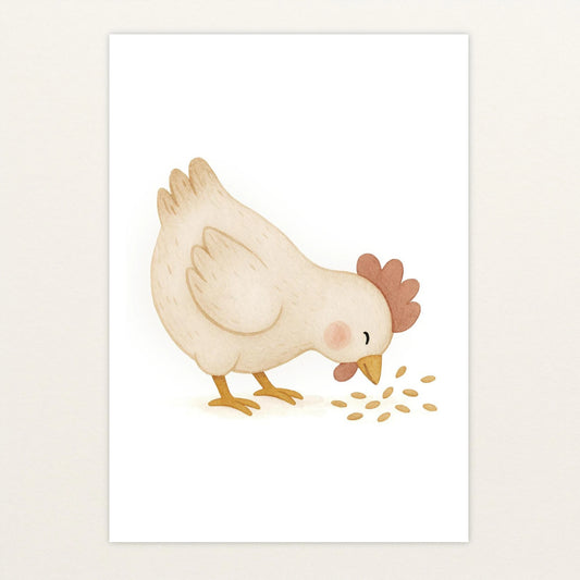 Hanni das Huhn - Motiv: "Körner" Poster von tinylearner