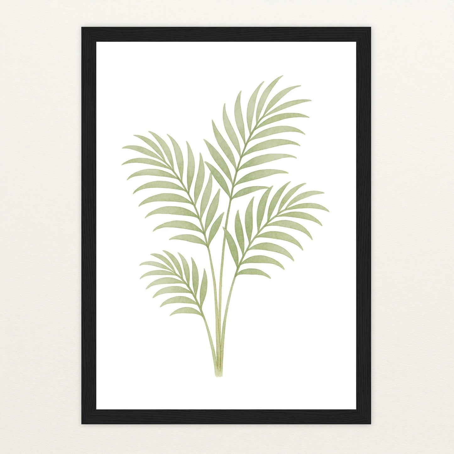 Howea-Blatt Poster mit Holzrahmen von tinylearner