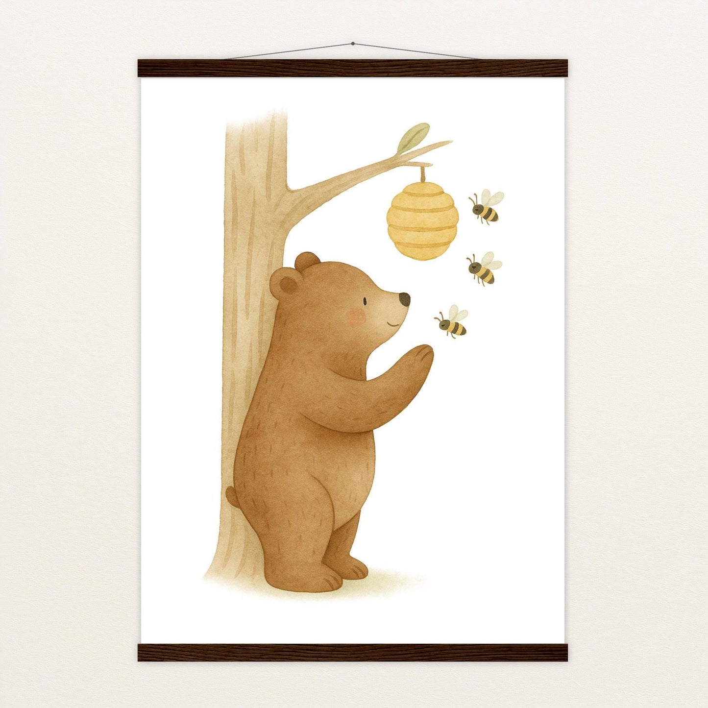 Balu der Bär - Motiv: "Bienenstock" Poster mit Leisten von tinylearner
