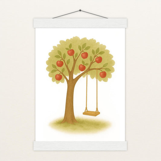 Apfelbaum Poster mit Leisten von tinylearner