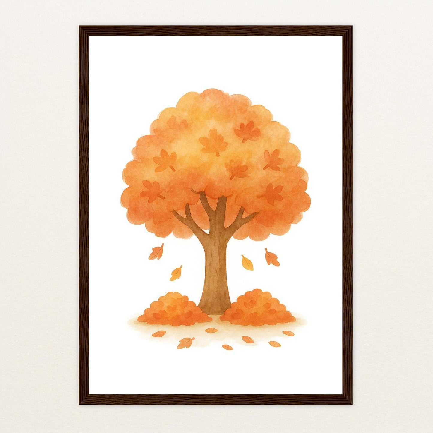 Ahornbaum Poster mit Holzrahmen von tinylearner