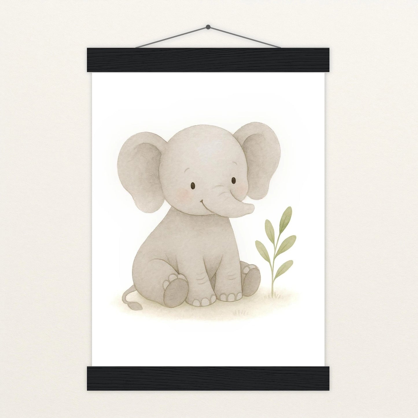 Emil der Elefant Poster mit Leisten von tinylearner