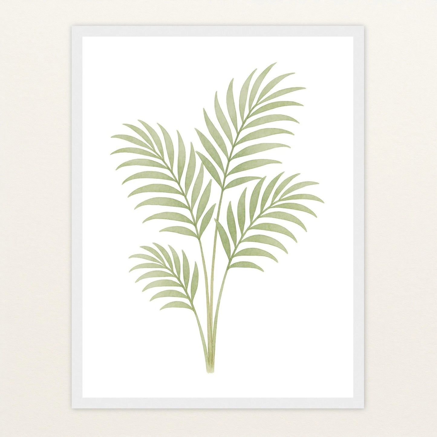 Howea-Blatt Poster mit Holzrahmen von tinylearner