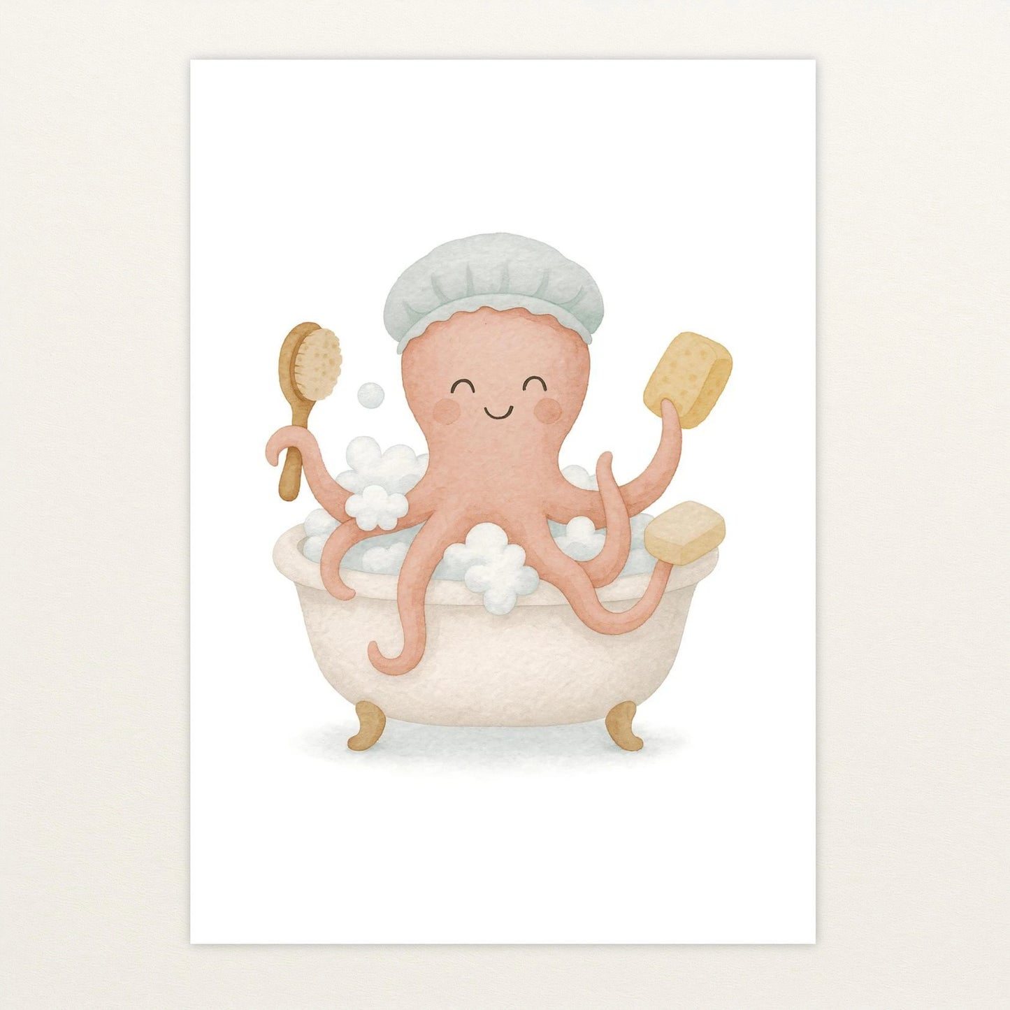 Tilli der Tintenfisch - Motiv: "Baden" Poster von tinylearner