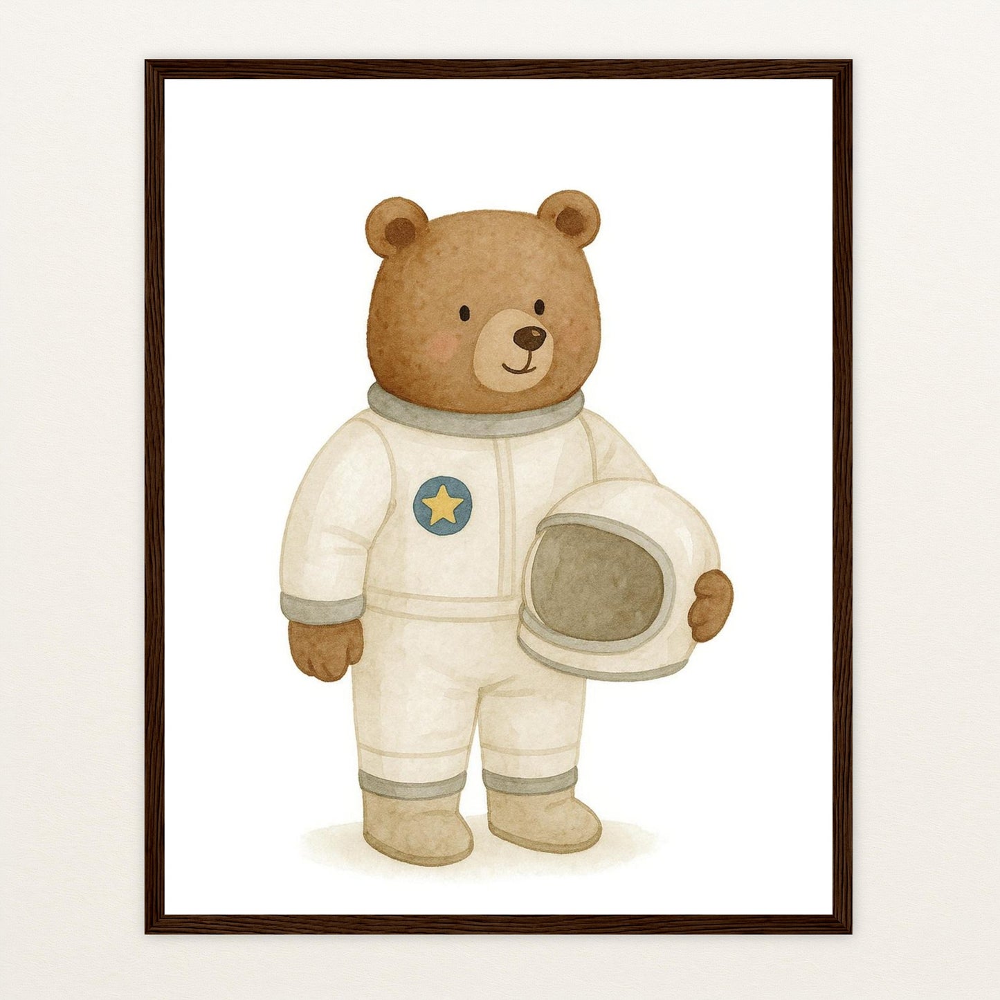 Balu der Bär - Motiv: "Astronaut" Poster mit Holzrahmen von tinylearner