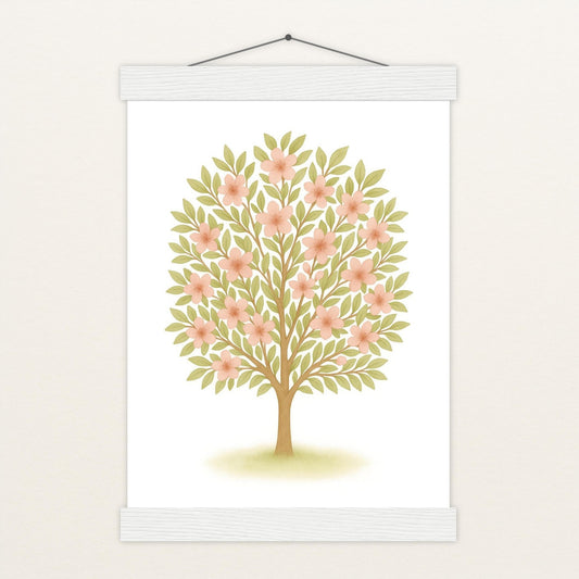 Kirschbaum Poster mit Leisten von tinylearner