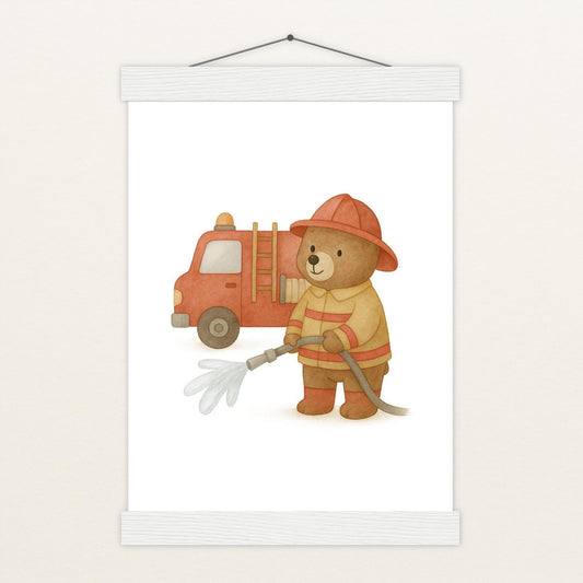 Balu der Bär - Motiv: "Feuerwehr" Poster mit Leisten von tinylearner