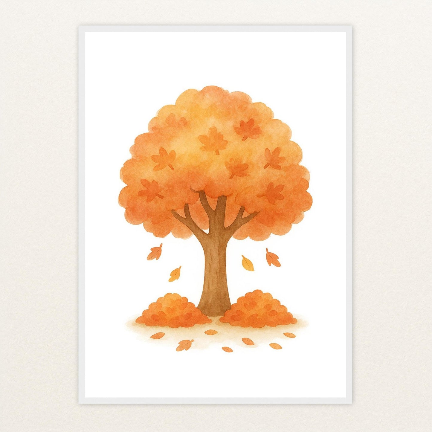 Ahornbaum Poster mit Holzrahmen von tinylearner