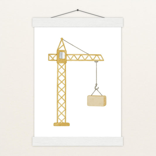 Kran Poster mit Leisten von tinylearner