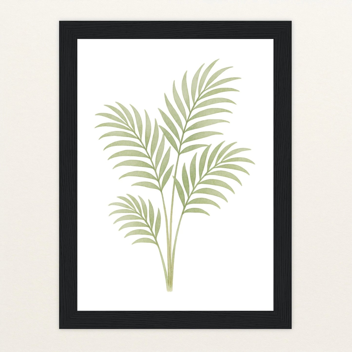 Howea-Blatt Poster mit Holzrahmen von tinylearner