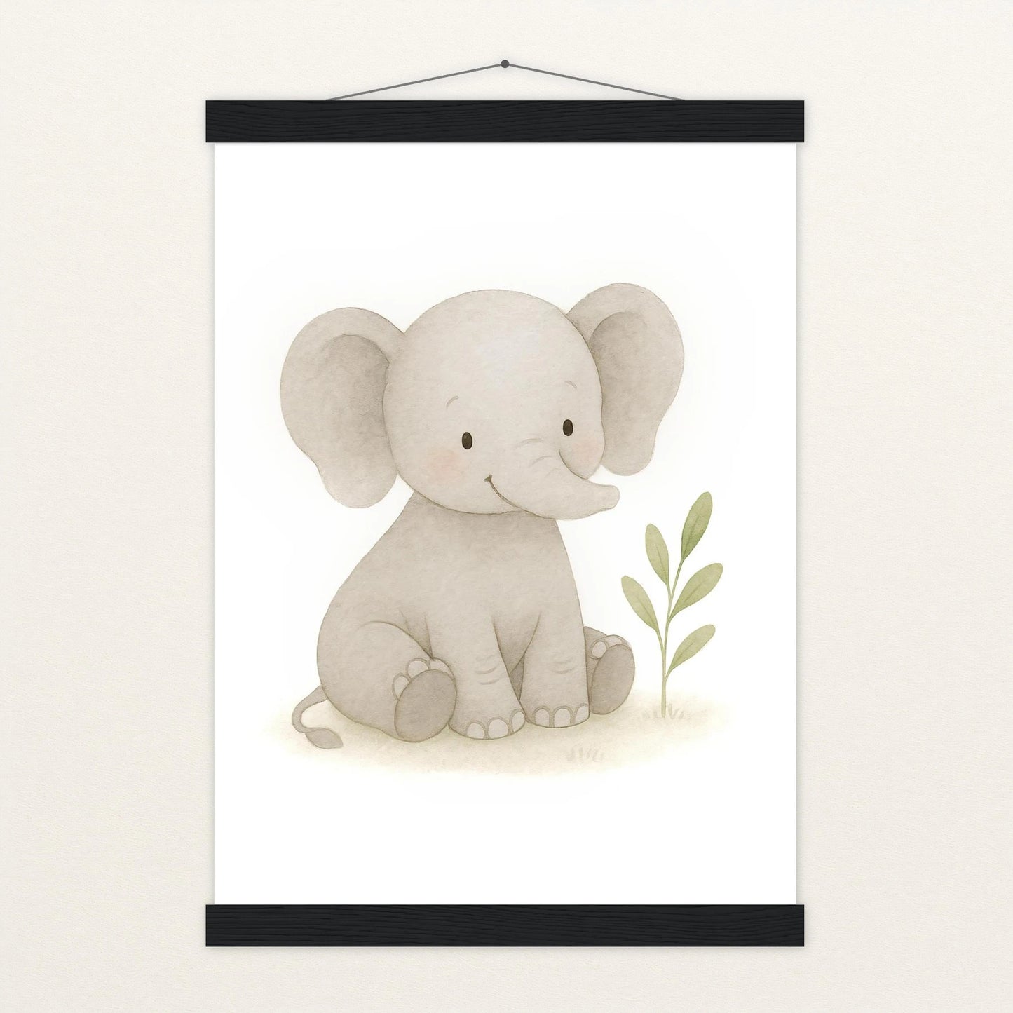 Emil der Elefant Poster mit Leisten von tinylearner