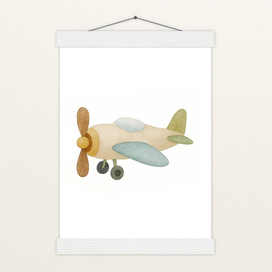 Propellerflugzeug Poster mit Leisten von tinylearner