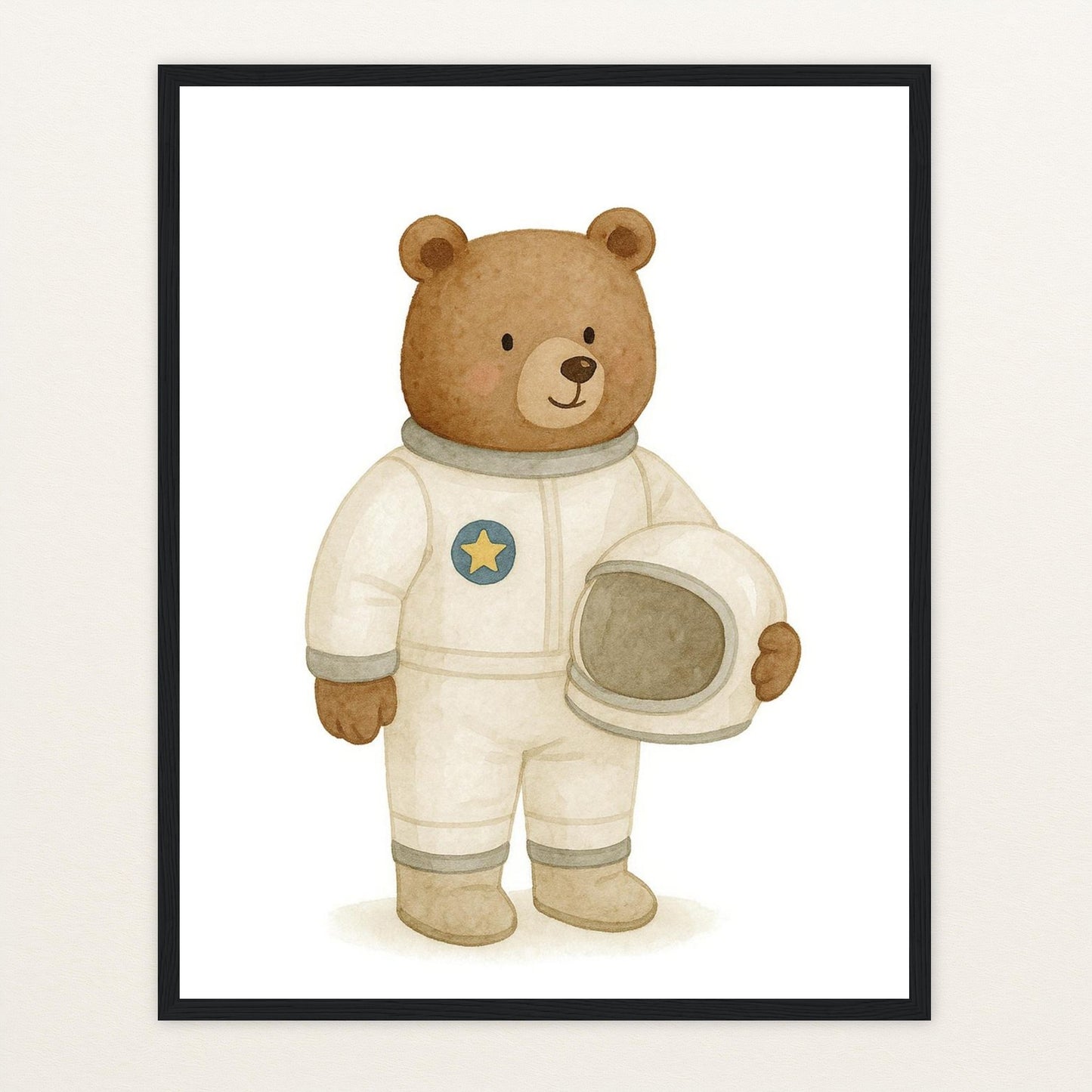 Balu der Bär - Motiv: "Astronaut" Poster mit Holzrahmen von tinylearner