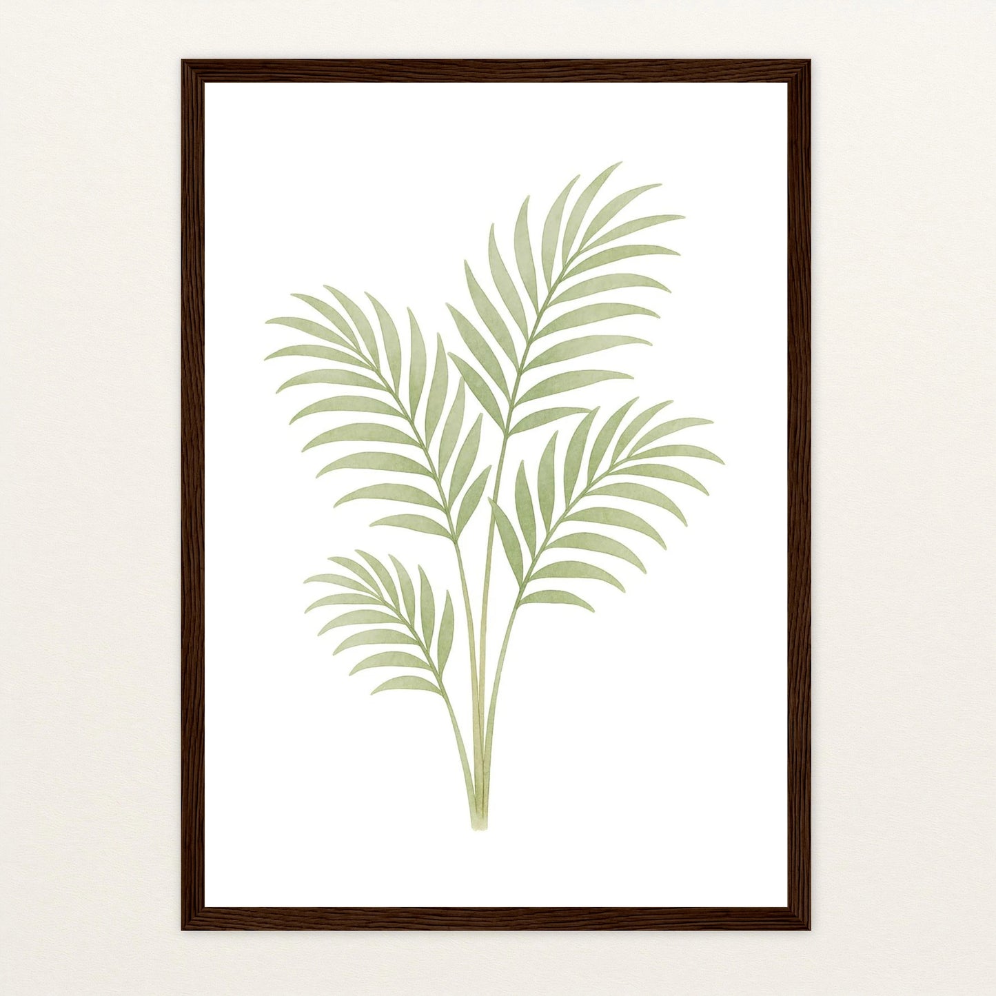 Howea-Blatt Poster mit Holzrahmen von tinylearner