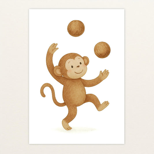 Aki der Affe - Motiv: "Kokosnuss" Poster von tinylearner