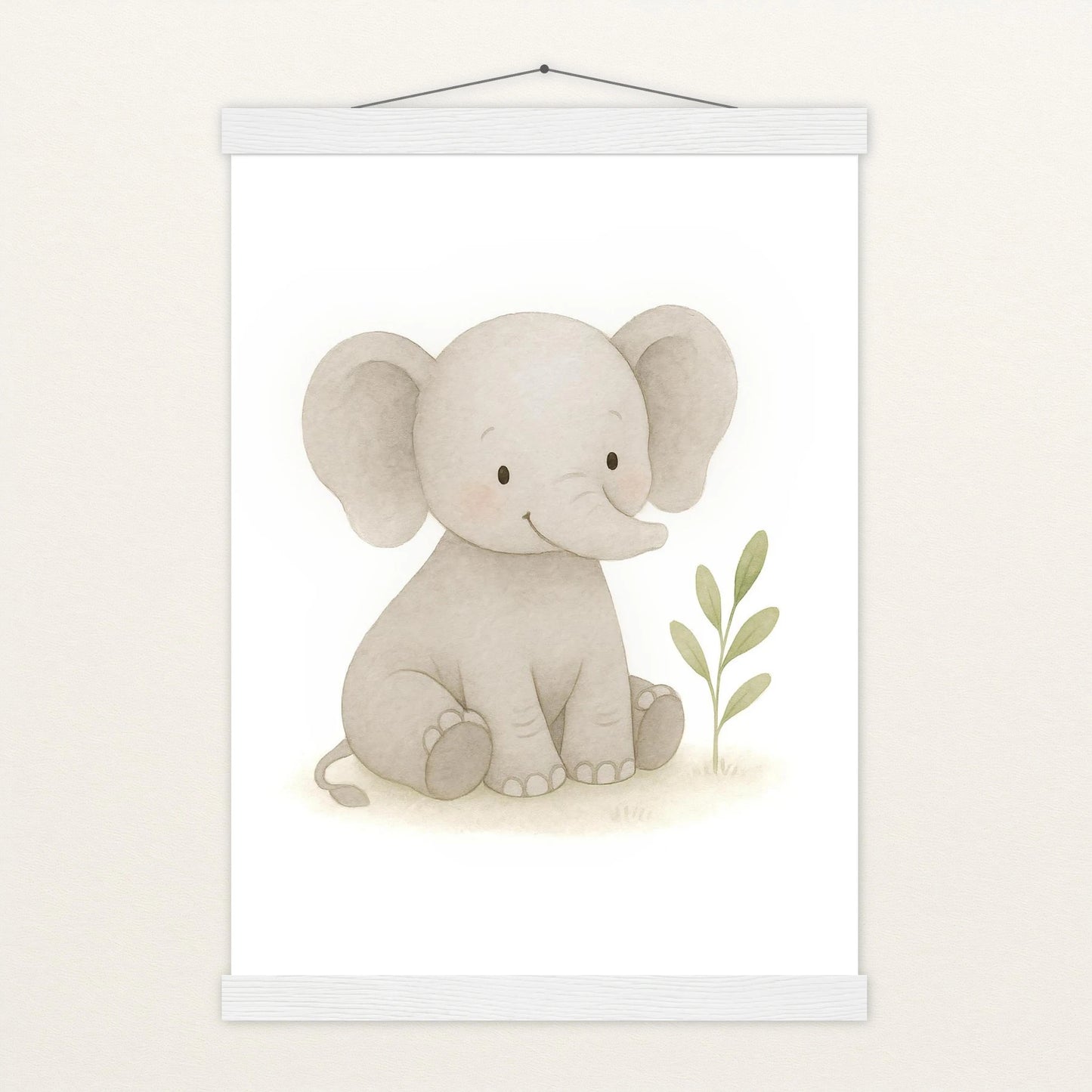 Emil der Elefant Poster mit Leisten von tinylearner