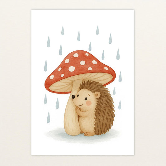 Iggi der Igel - Motiv: "Regen" Poster von tinylearner