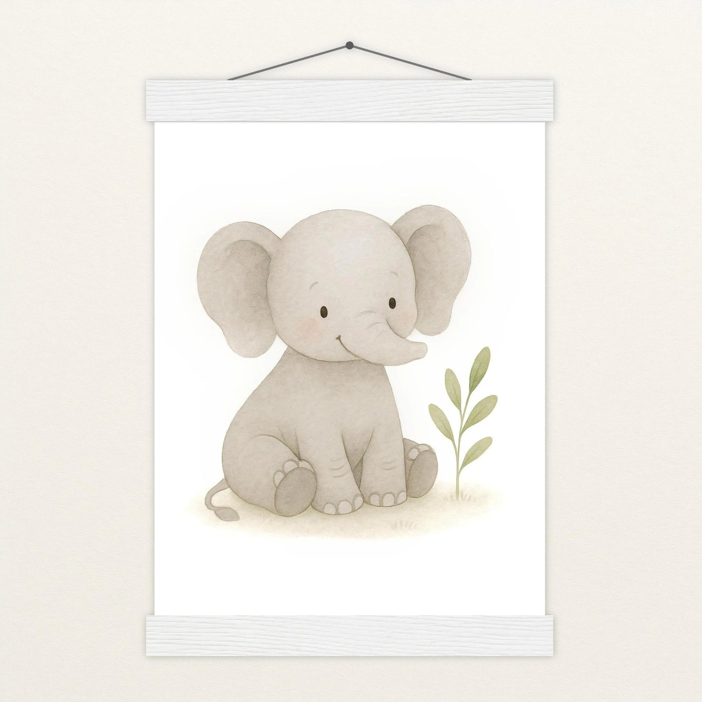 Emil der Elefant Poster mit Leisten von tinylearner