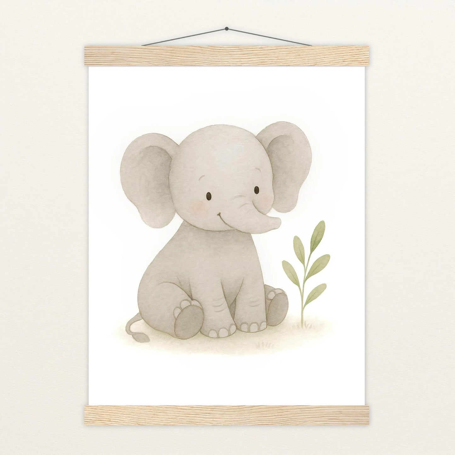 Emil der Elefant Poster mit Leisten von tinylearner