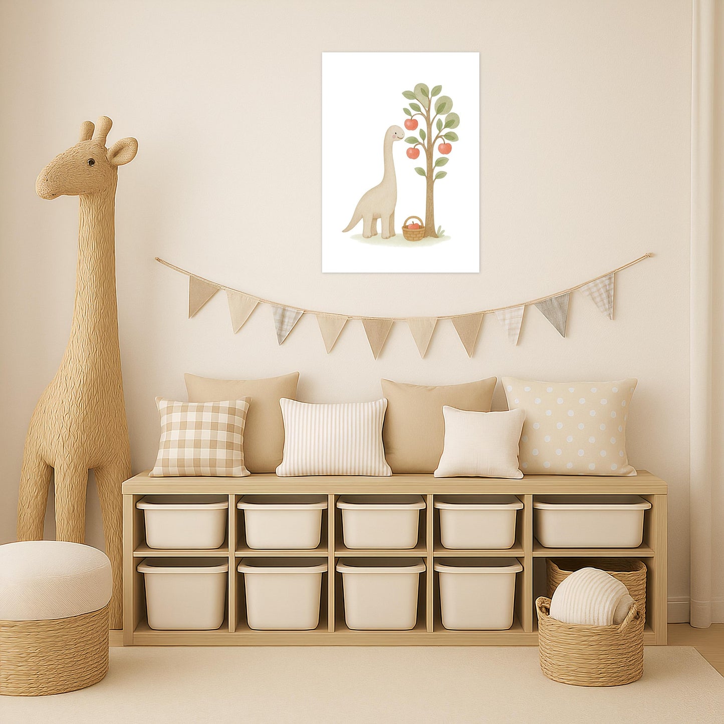 Dinosaurier Brachiosaurus - Motiv: "Apfelbaum" Poster von tinylearner
