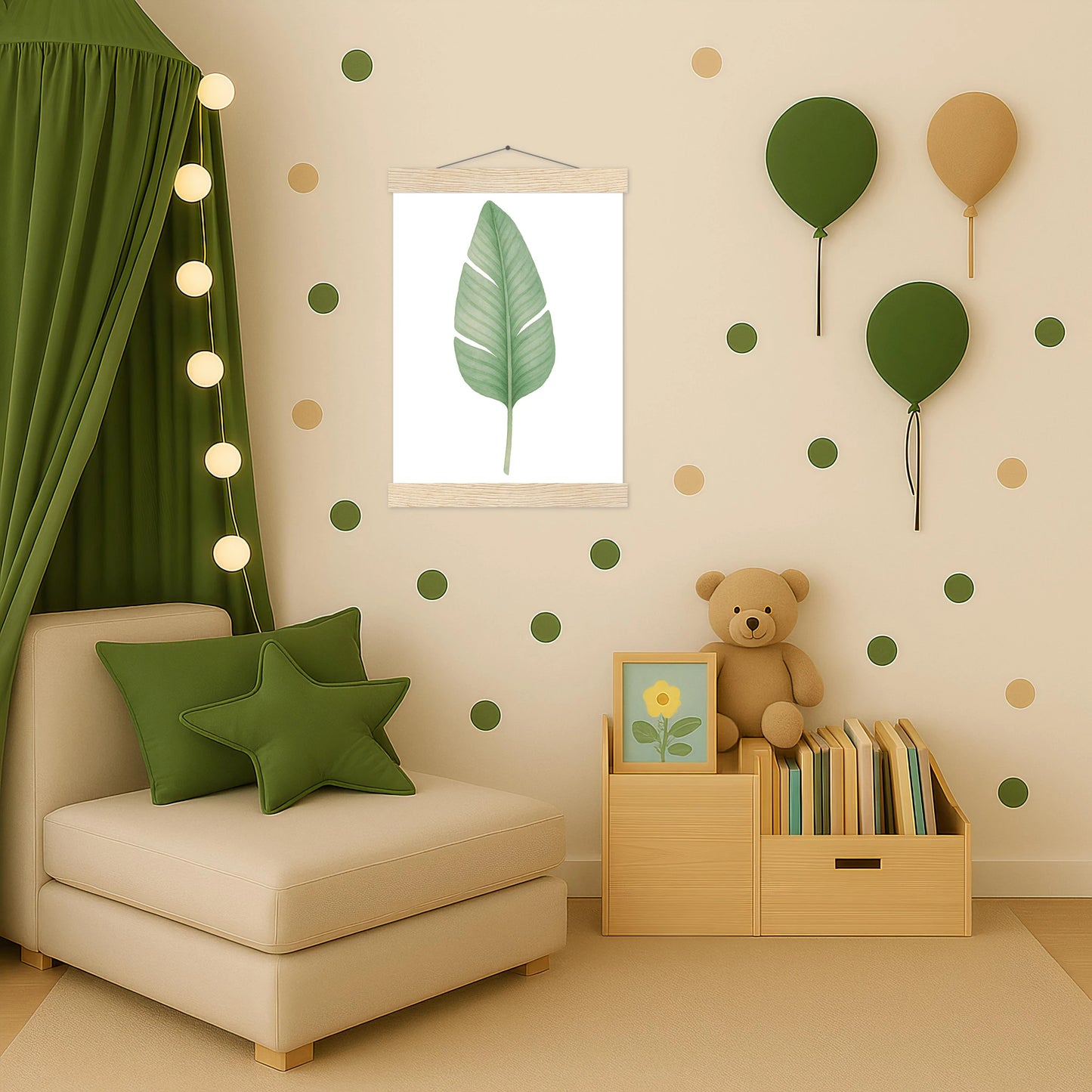 Strelitzien-Blatt Poster mit Leisten von tinylearner