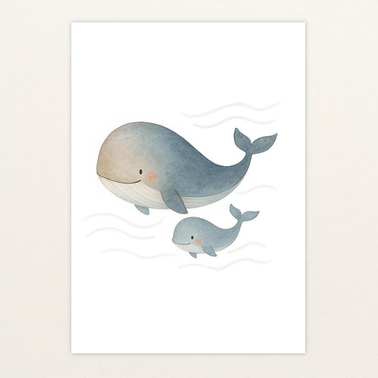 Willi der Wal - Motiv: "Familie" Poster von tinylearner