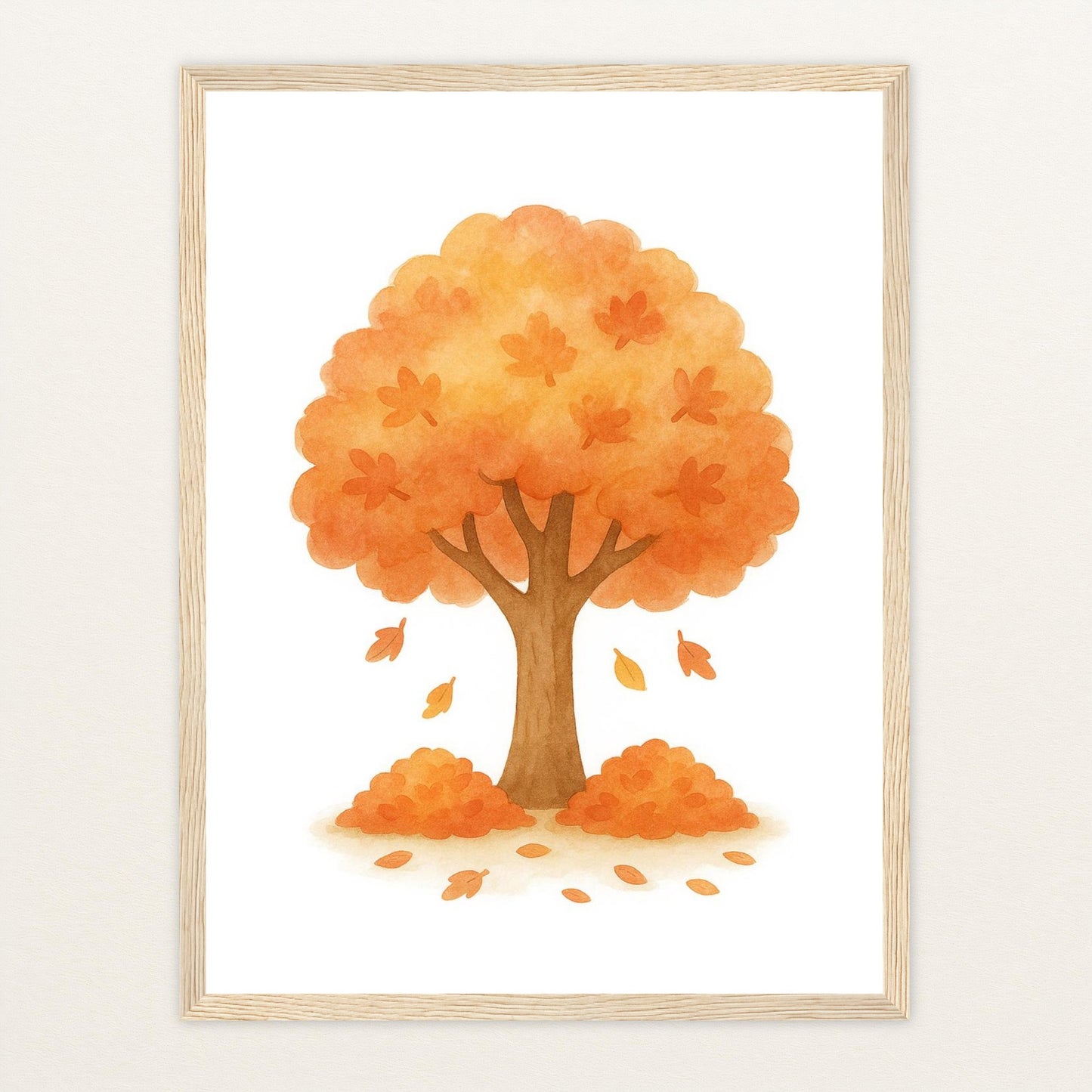 Ahornbaum Poster mit Holzrahmen von tinylearner