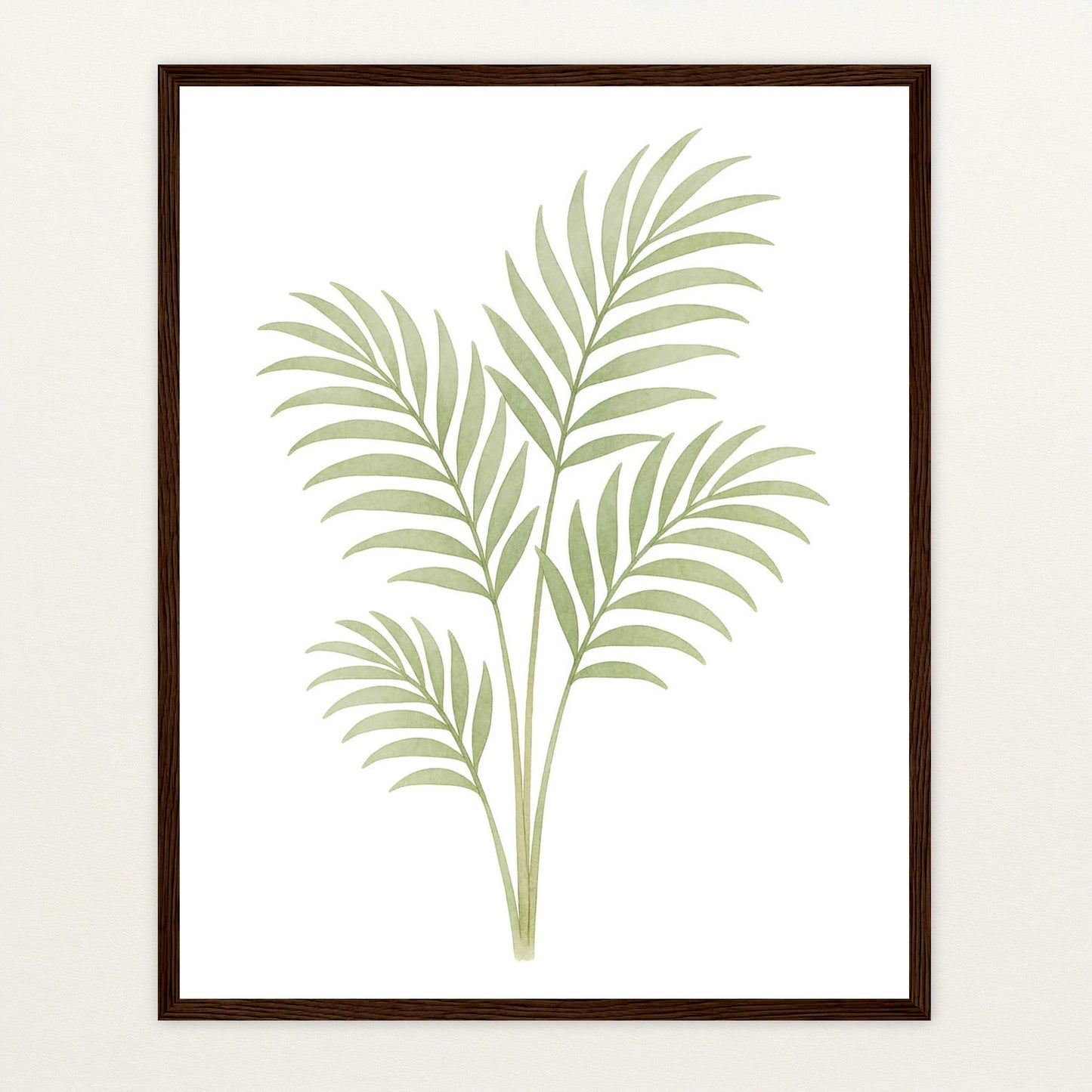 Howea-Blatt Poster mit Holzrahmen von tinylearner