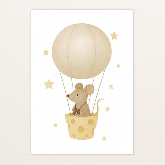 Mimi die Maus - Motiv: "Heißluftballon" Poster von tinylearner