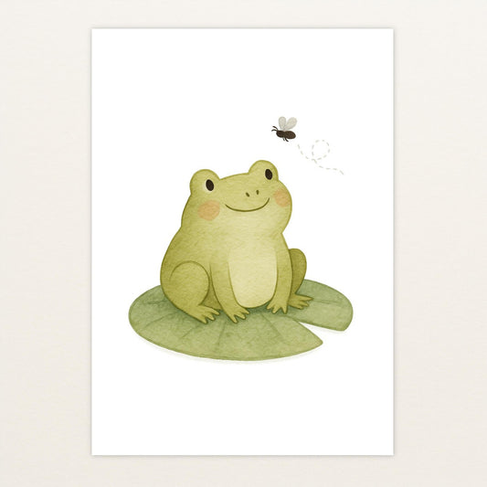 Flocke der Frosch - Motiv: "Fliege" Poster von tinylearner