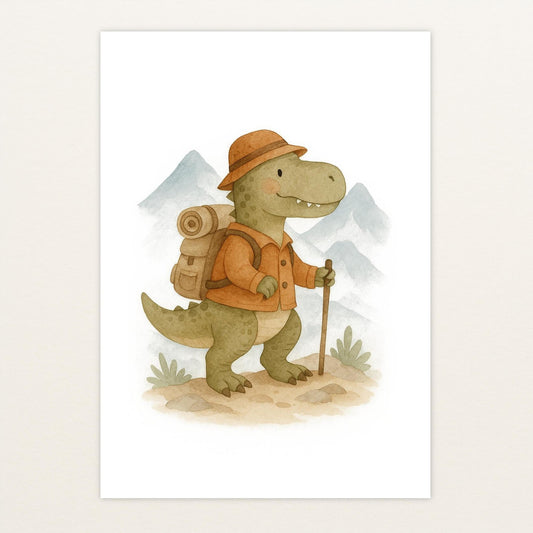Dinosaurier T-Rex - Motiv: "Wandern" Poster von tinylearner