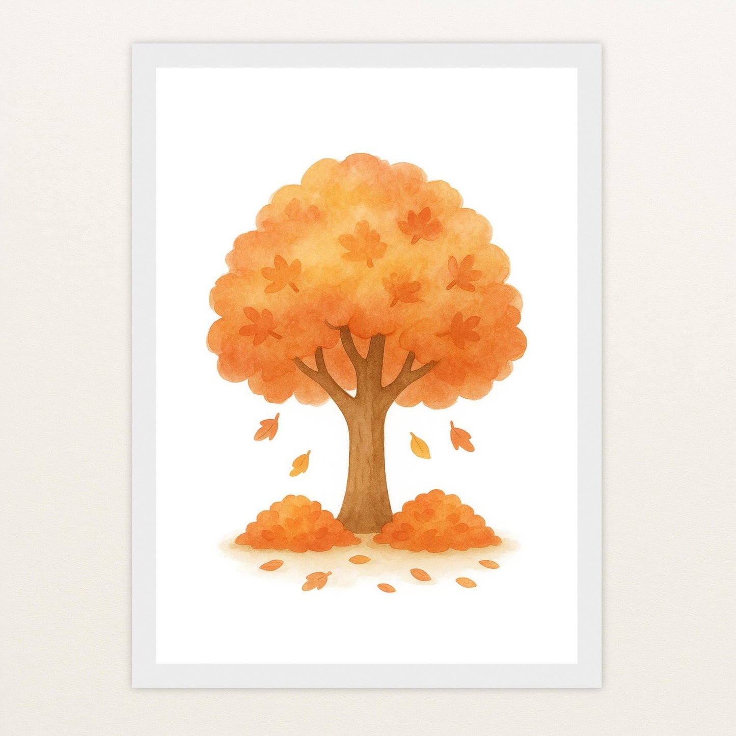 Ahornbaum Poster mit Holzrahmen von tinylearner