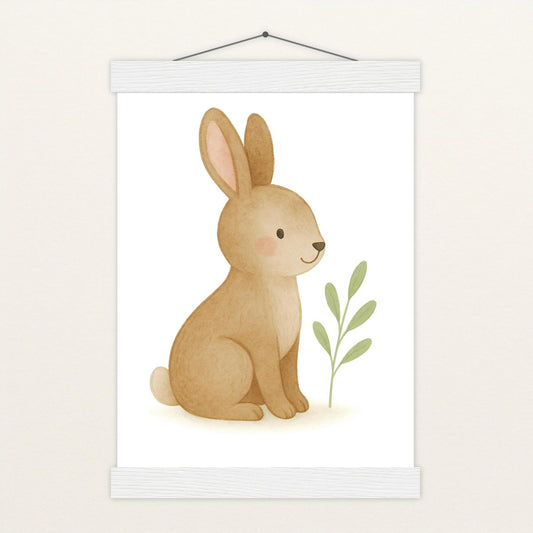 Holly der Hase Poster mit Leisten von tinylearner