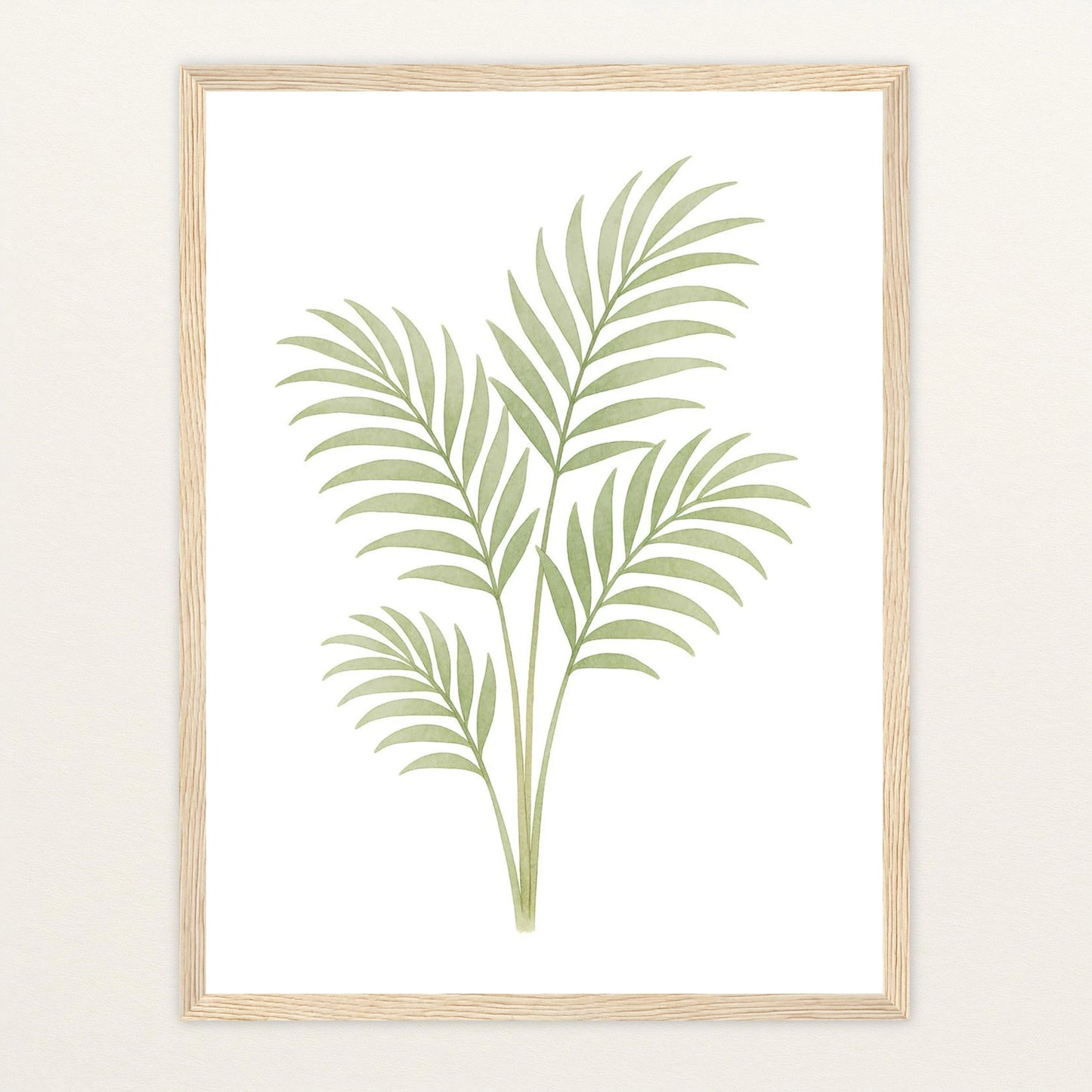 Howea-Blatt Poster mit Holzrahmen von tinylearner
